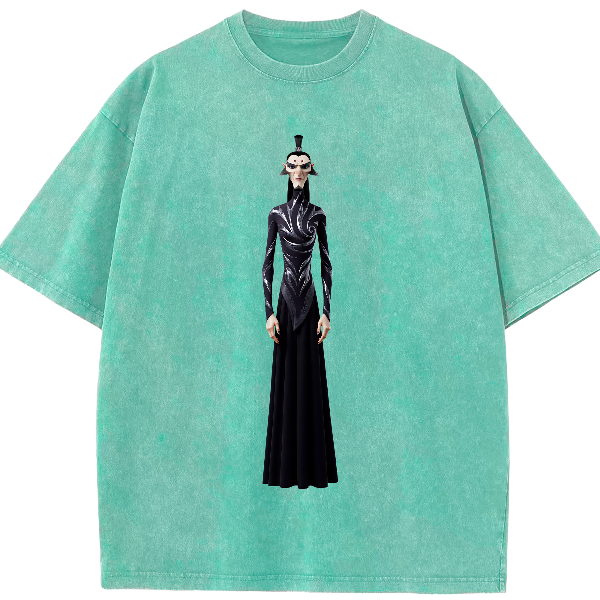 （画像用） Ne Zha 2 ナタ 魔童の大暴れ 綿100% ヴィンテージ風 半袖Tシャツ（フロントプリント）